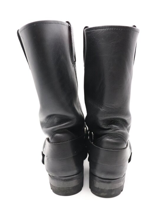 Frye Harness Square Toe Men\'s Size 12 M Black Leather Boots Motorcycle Shoes USA main image 8